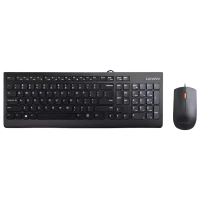 Клавиатура и мышь Lenovo 4X30L79912, Проводное, Чёрный