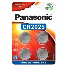 Baterii rotunde Panasonic CR-2025EL, CR2025, 220mAh, 4buc.