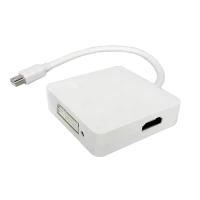 Convertor Video APC Electronic APC-531023, MiniDP (M) - HDMI (F) / DisplayPort (F) / DVI-D (F), 0,15m, Alb