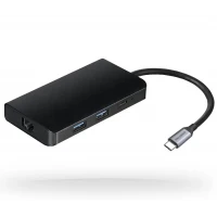Docking Station Chieftec DSC-801, 8-in-1, 1xUSB Type-C, 2xUSB 3.0, 1xHDMI 2.0, 1xLAN, 1xSD, 1xTF