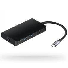 Docking Station Chieftec DSC-801, 8-in-1, 1xUSB Type-C, 2xUSB 3.0, 1xHDMI 2.0, 1xLAN, 1xSD, 1xTF