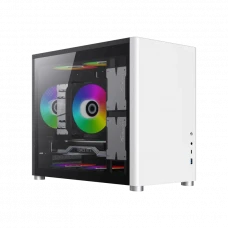 Carcasă PC Gamemax SPARK, Mini-Tower, Fără PSU, Alb