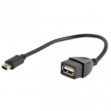 Адаптер USB Cablexpert A-OTG-AFBM-002, USB Type-A (F)/USB Type-B, 0,15м, Чёрный