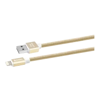 Кабель для зарядки и синхронизации Xpower Lightning cable Nylon, USB Type-A/Lightning, 1м, Золотистый