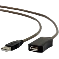 Удлинитель Cablexpert UAE-01-10M, USB Type-A (F)/USB Type-A (F), 10м, Чёрный