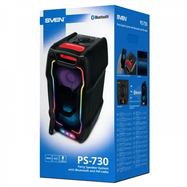 Difuzoare pentru casă fără fir SVEN PS-730, Negru