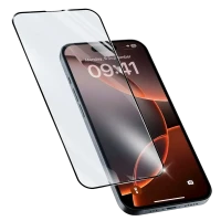 Защитное стекло Cellularline Impact Glass Capsule - iPhone 16 Pro, Чёрный