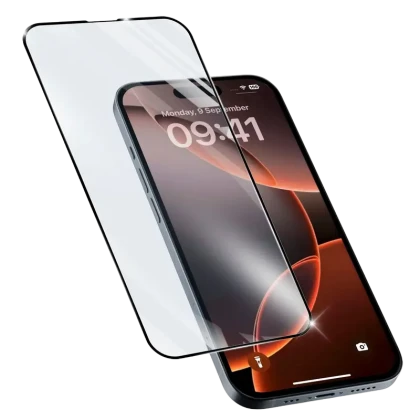 Защитное стекло Cellularline Impact Glass Capsule - iPhone 16 Pro, Чёрный
