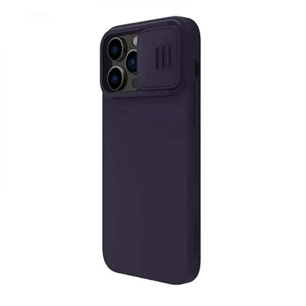 Husă Nillkin iPhone 14 Pro Max, CamShield Silky Silicone, Dark Purple