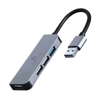 USB-концентратор Gembird UHB-U3P1U2P3-01, Серебристый