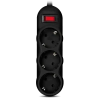 Сетевой фильтр SVEN SF-03L, 3 Розеток, 5м, Чёрный