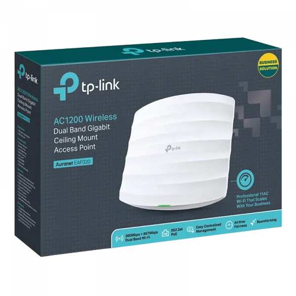 Беспроводная точка доступа TP-LINK EAP320, 300 Мбит/с, 867 Мбит/с, Белый