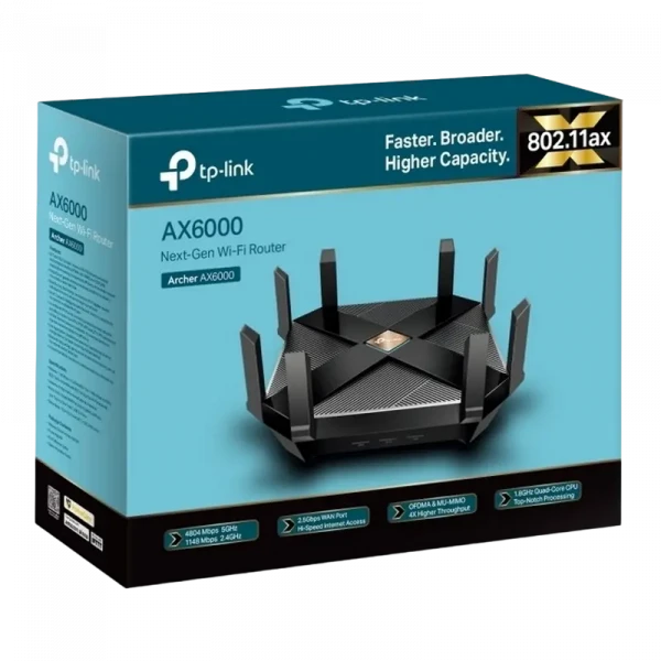 Router fără fir TP-LINK Archer AX6000, Negru