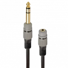 Аудио адаптер Cablexpert A-63M35F-0.2M, 3.5mm 3-pin (F) - 6.35mm 3-pin (M), 0,2м, Чёрный