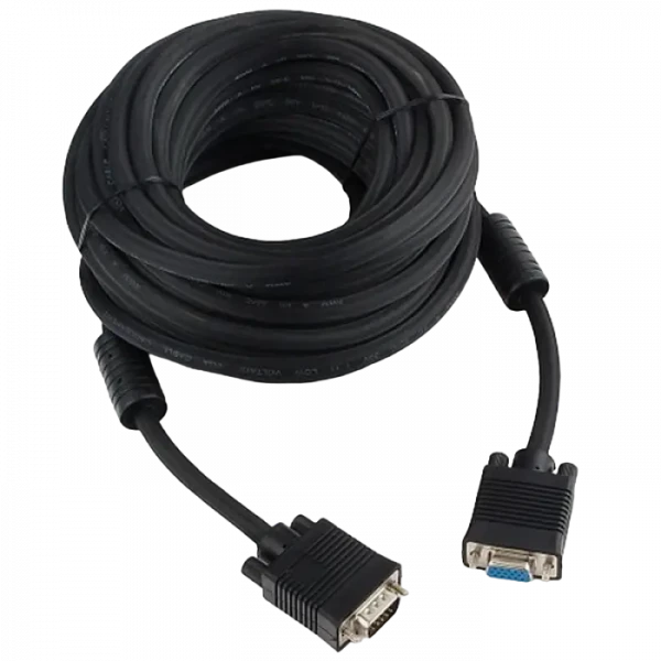 Видео кабель Cablexpert CC-PPVGAX-10M-B, VGA D-Sub (M) - VGA D-Sub (M), 10м, Чёрный