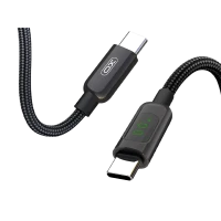 Cablu încărcare și sincronizare XO NB-Q203B_c, USB Type-C/USB Type-C, 1m, Negru