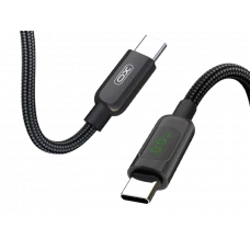 Cablu încărcare și sincronizare XO NB-Q203B_c, USB Type-C/USB Type-C, 1m, Negru
