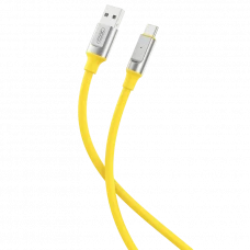 Cable de date XO NB251, USB Type-A/USB Type-C, 1m, Galben