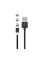 Cablu încărcare și sincronizare Forever Magnetic Cable 3in1, USB Type-A/Micro USB, Type-C, Lighting, 1m, Negru