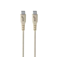 Cablu încărcare și sincronizare Cellularline Become Eco Cable, USB Type-C/USB Type-C, 1,2m, Bej