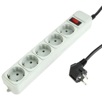 Prelungitor electric Gembird GMB SPG6-B-10C, 6 Prize, 3 m, Alb