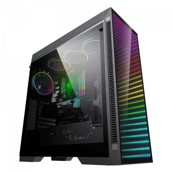 Компьютерный корпус Gamemax Abyss TR, Midi-Tower, Без блока питания, Чёрный