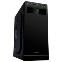Carcasă PC Sohoo 5907BG, Midi-Tower, ATX, Negru/Verde