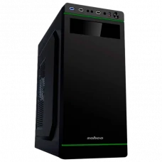 Carcasă PC Sohoo 5907BG, Midi-Tower, ATX, Negru/Verde