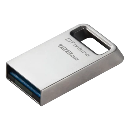 USB Flash накопитель Kingston DataTraveler Micro, 128Гб, Серебристый