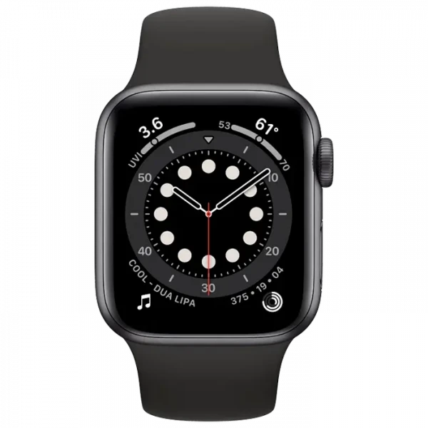 Умные часы Apple Watch Series 6 GPS M00H3, 44мм, Космический серый