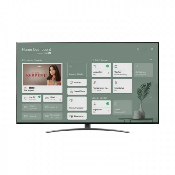 50 LED SMART Телевизор LG 50NANO866PA, 3840x2160 4K UHD, webOS, Чёрный