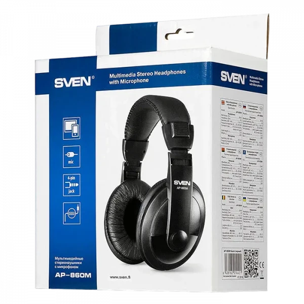Наушники SVEN AP-860M, Чёрный