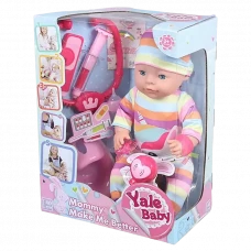 Păpușă cu accesorii Yale Baby 40cm