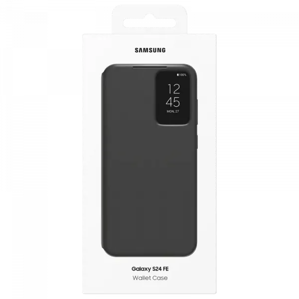 Husă tip carte Samsung Smart View Wallet for Galaxy S24 FE, Negru
