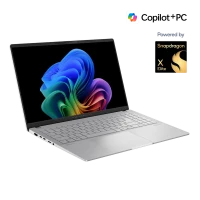 Laptop 15,6 ASUS Vivobook S 15 OLED S5507QA, Cool Silver, Qualcomm Snapdragon X Elite X1E-78-100, 32GB/1024GB, Windows 11 Home