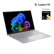 Laptop 15,6 ASUS Vivobook S 15 OLED S5507QA, Cool Silver, Qualcomm Snapdragon X Elite X1E-78-100, 32GB/1024GB, Windows 11 Home