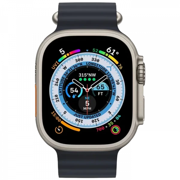 Ceas inteligent Apple Watch Ultra, 49mm, Argintiu | Albastru