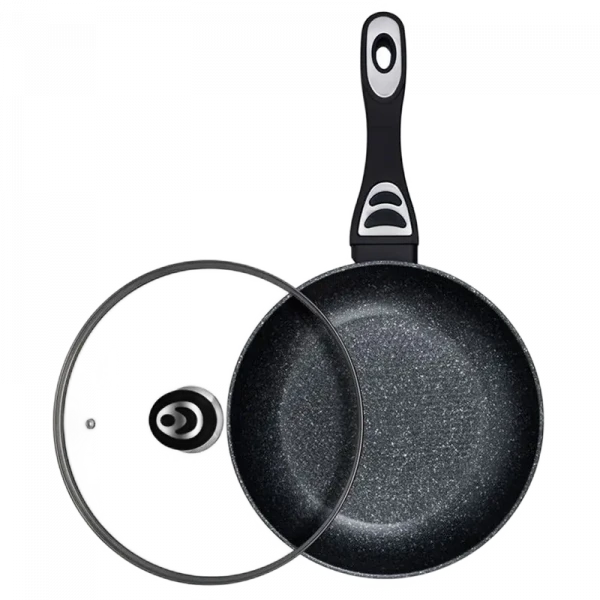 Tigaie RESTO 93152, 24cm, Negru