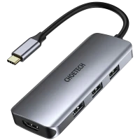 Adaptor Hub Choetech HUB-M19, Gri