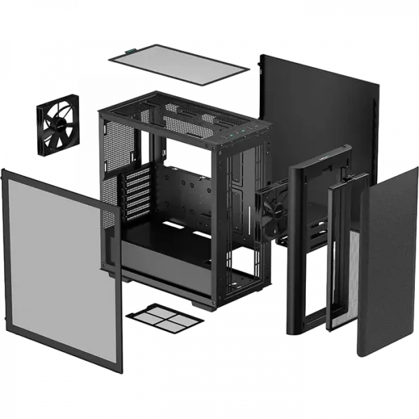 Компьютерный корпус Deepcool CK500, Midi-Tower, ATX PS2 , Чёрный