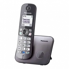 Telefon DECT Panasonic KX-TG6811, Gri metalic