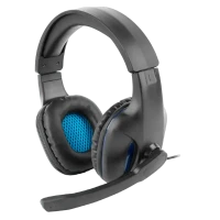 Căști gaming Gembird GHS-04, Cu fir, Negru/Albastru