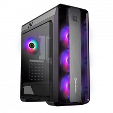 Carcasă PC Gamemax MoonLight FRGB, Midi-Tower, Fără PSU, Negru