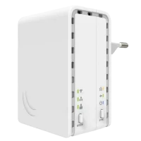 Powerline Adapter MikroTik PL7411-2nD, până la 100 Mbps, Alb