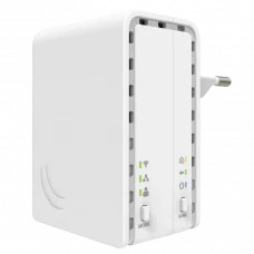Powerline Adapter MikroTik PL7411-2nD, până la 100 Mbps, Alb