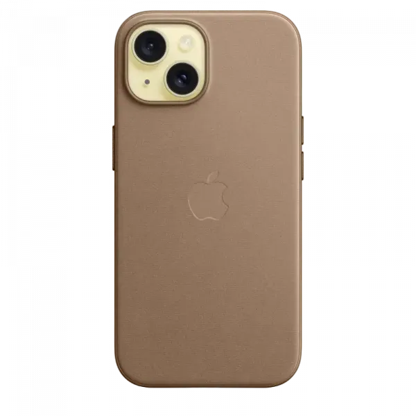 Чехол Apple iPhone 15 Plus FineWoven Case with MagSafe, Серо-коричневый