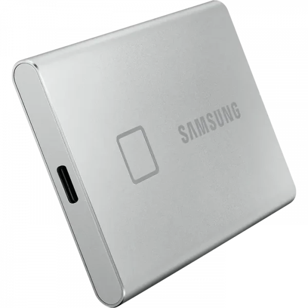 Внешний портативный SSD накопитель Samsung Portable SSD T7 Touch, 2 TB, Серебристый (MU-PC2T0S/WW)