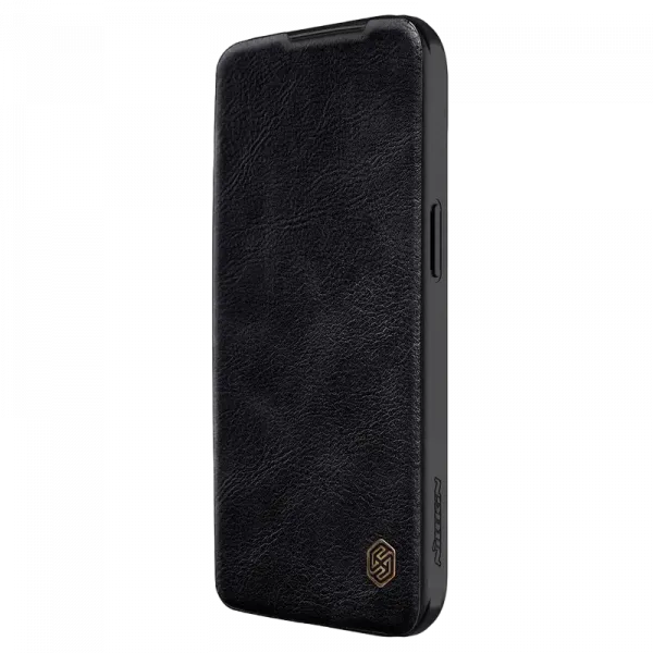 Husă tip carte Nillkin iPhone 15 Plus - Qin Pro, Negru