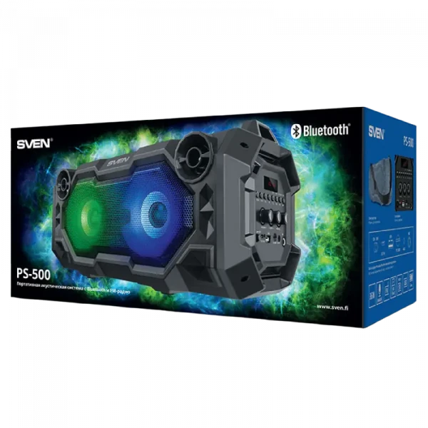 Портативная колонка SVEN PS-500, Чёрный