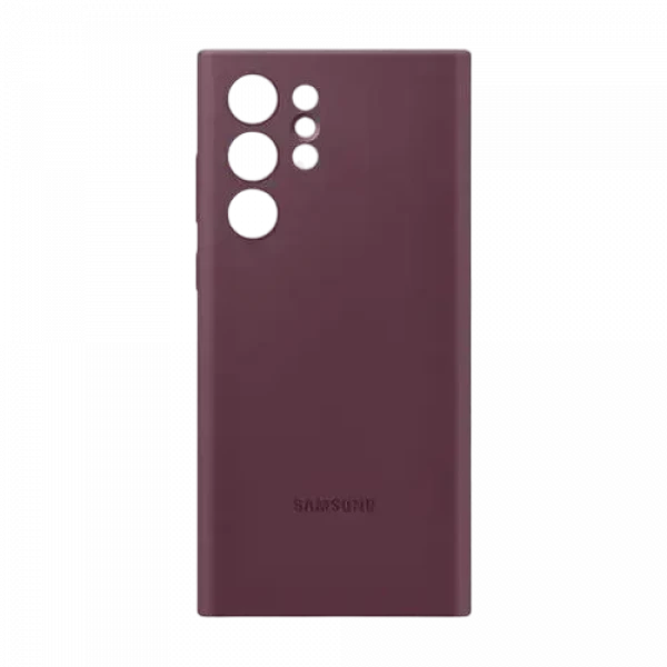 Чехол Samsung Silicone Cover for Galaxy S22 Ultra, Бордовый